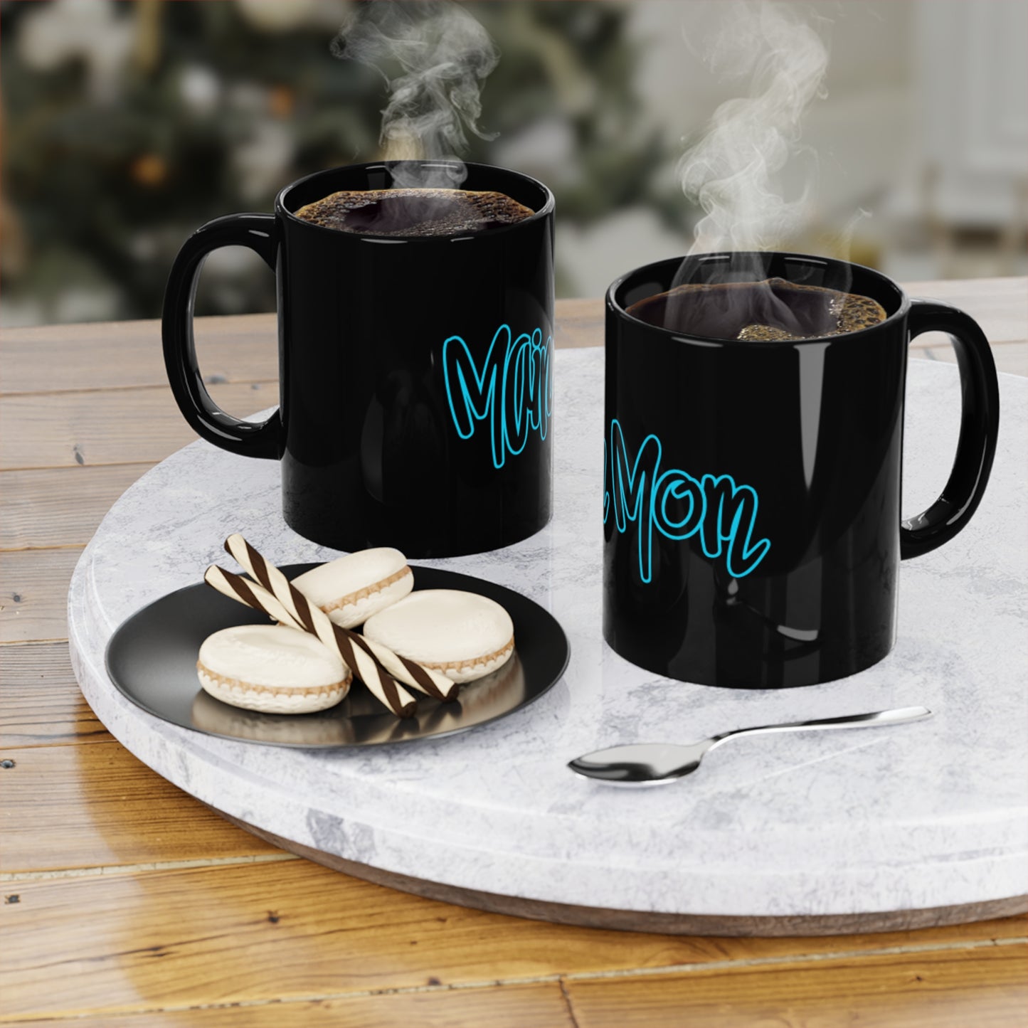 Main Mom Black Coffee Mug